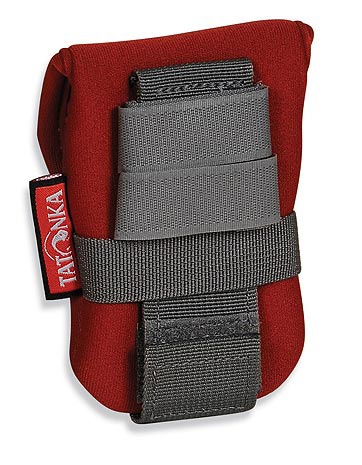 Практичная неопреновая поясная сумка. Tatonka Neopren Case 1 red/grey